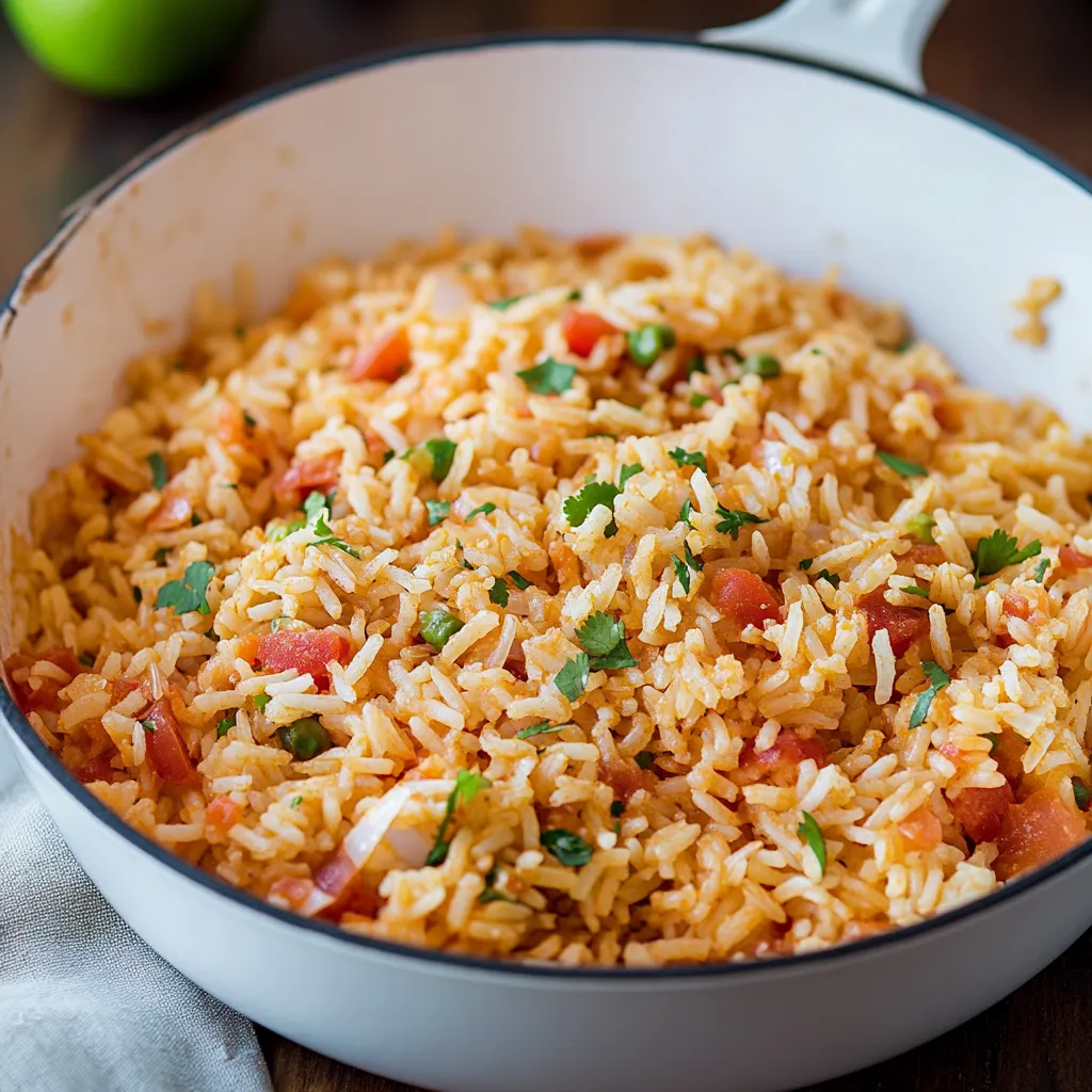 A bowl of rice with tomatoes and green onions.