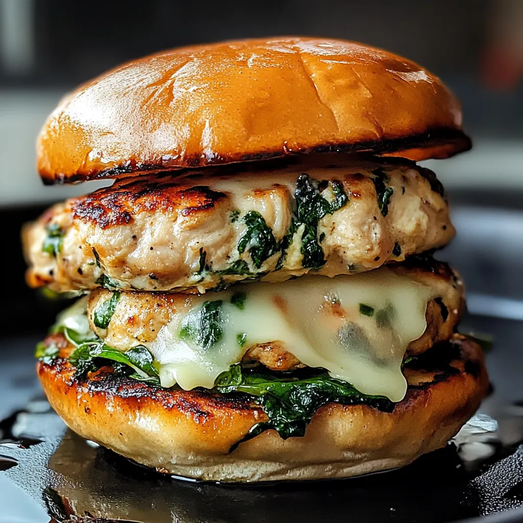A burger with cheese and greens on a bun.