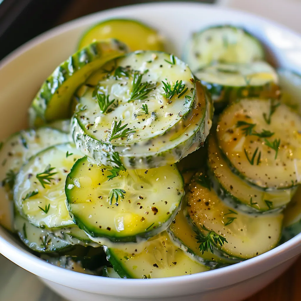 A bowl of sliced cucumbers.