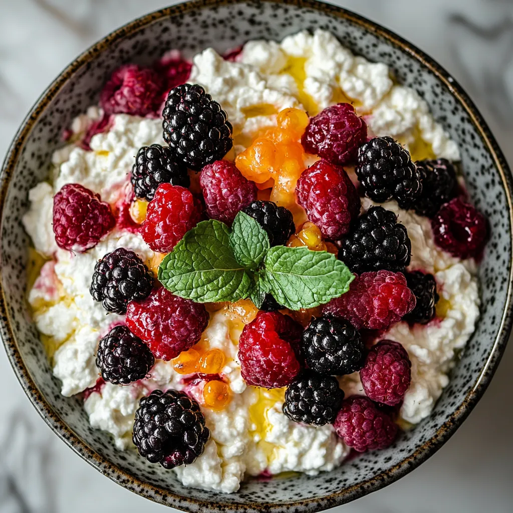 A bowl of fruit with raspberries, blackberries, and strawberries.