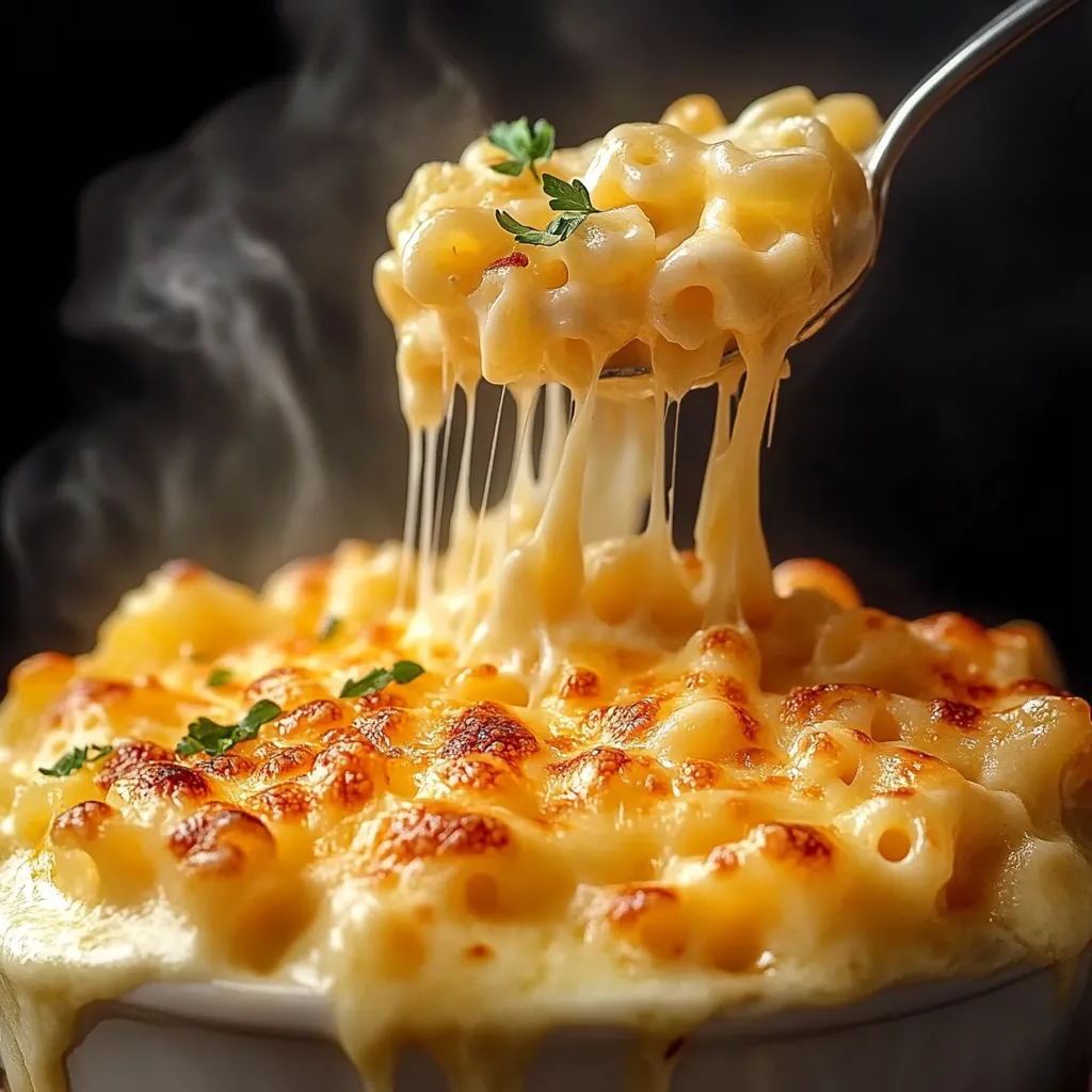 A fork is in a bowl of macaroni and cheese.
