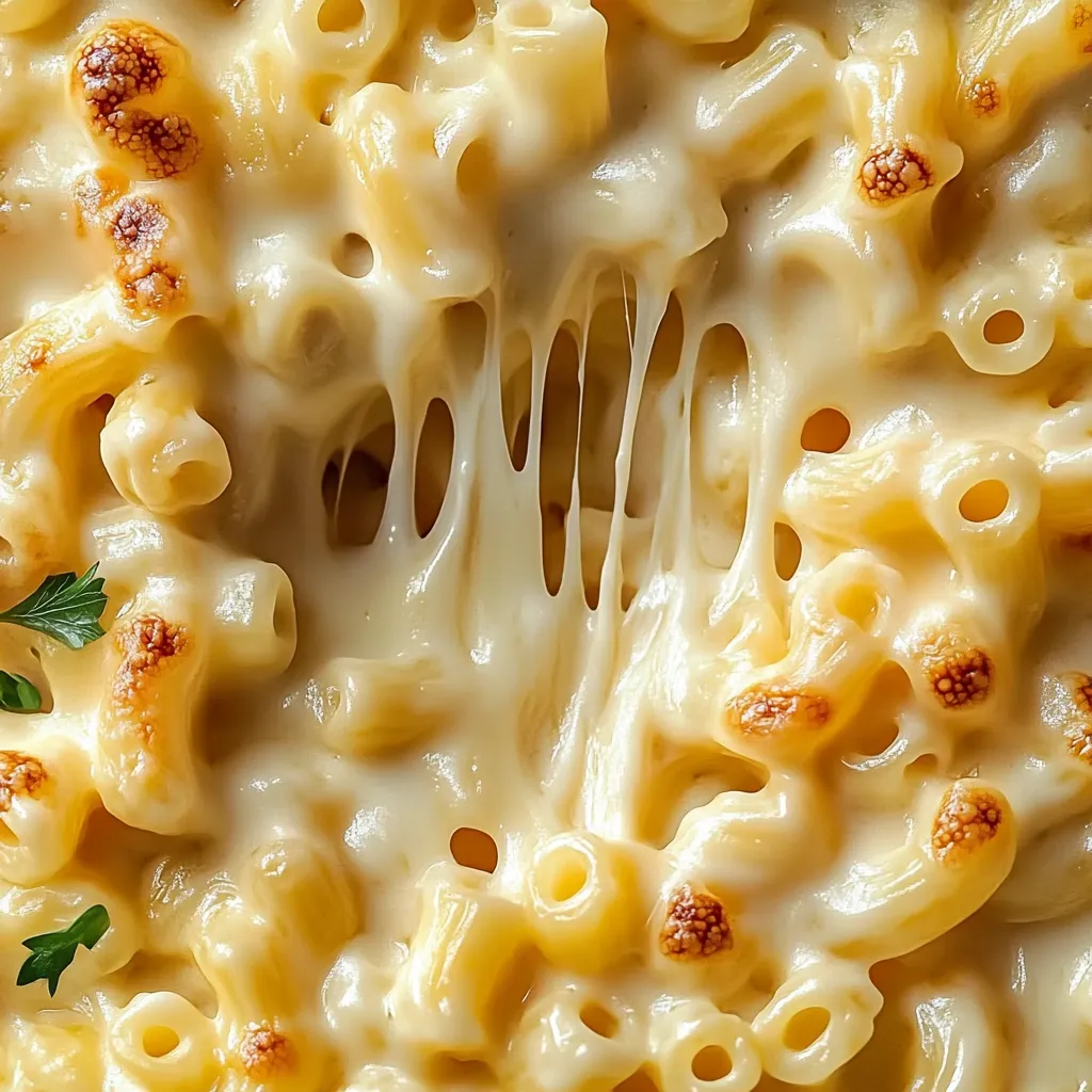 A close up of macaroni and cheese.