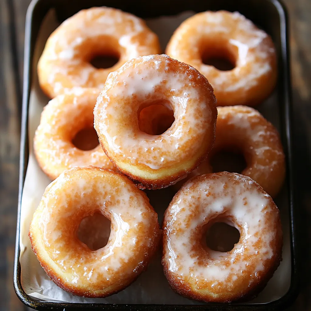 A tray of donuts with white icing.