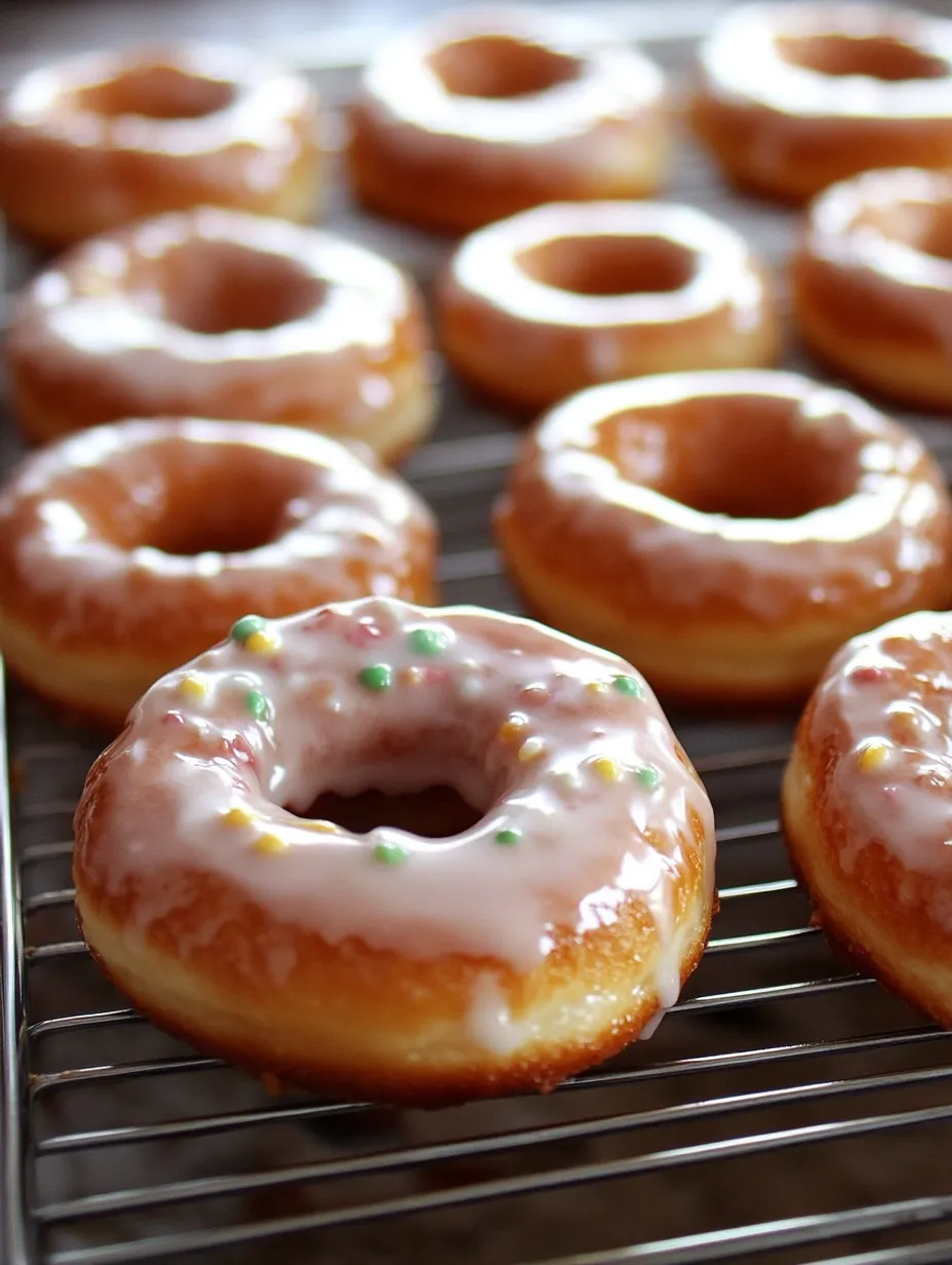 A tray of donuts with sprinkles.