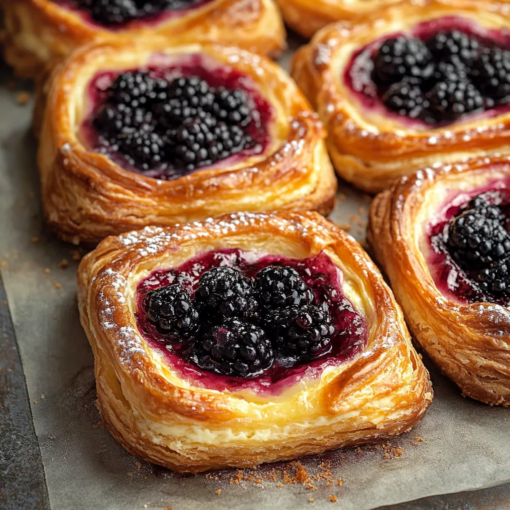A plate of pastries with berries on top.
