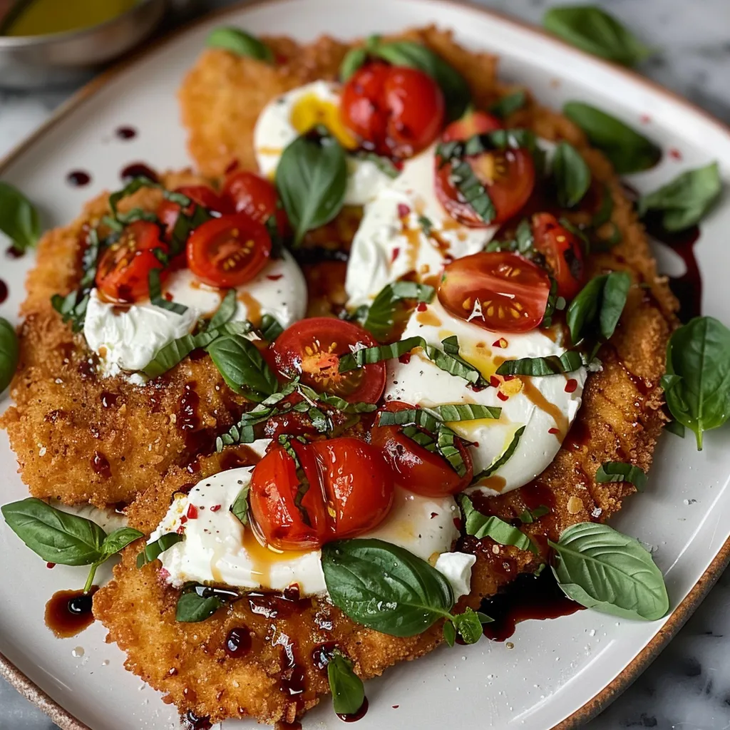 A plate of food with tomatoes and cheese.