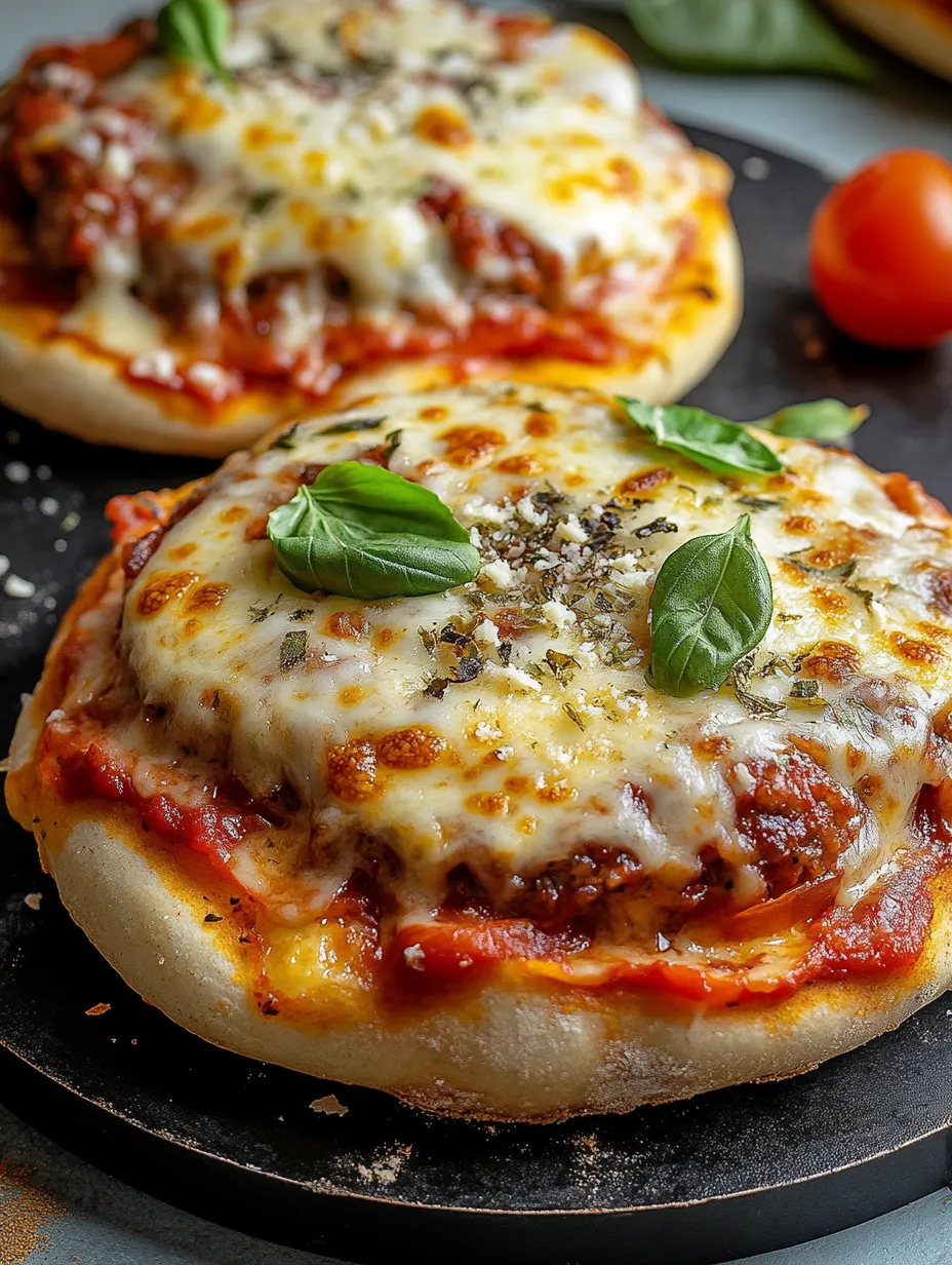 Two pizzas with cheese and tomatoes.