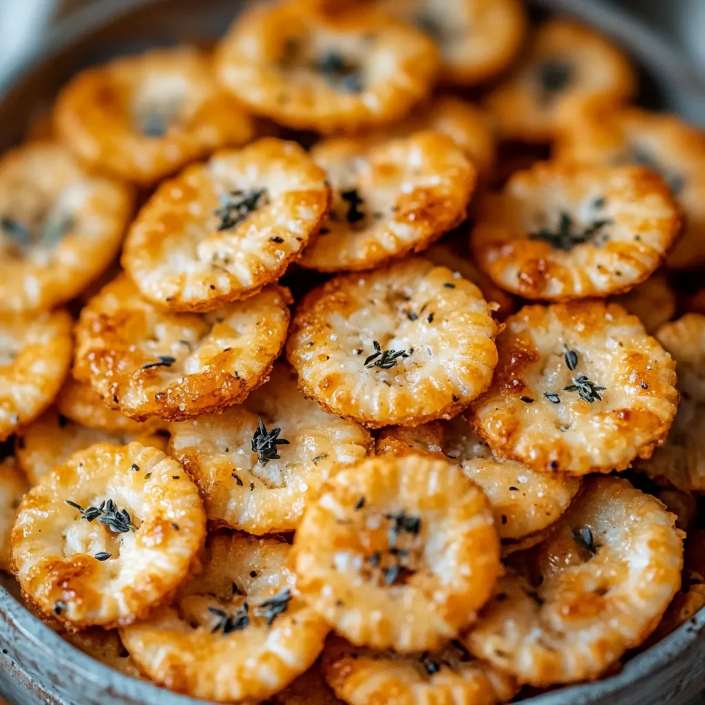 A bowl of garlic bread bits.