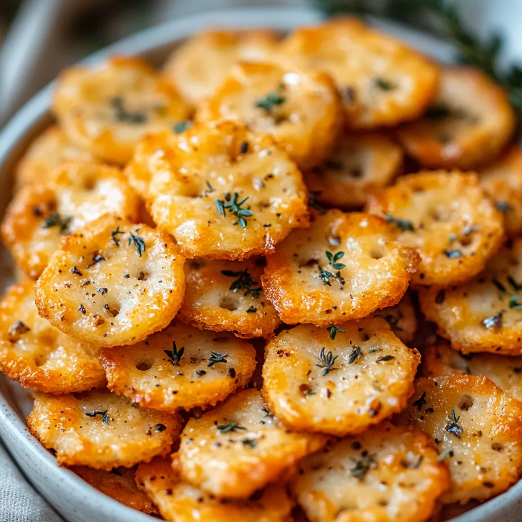 A bowl of garlic bread bits.
