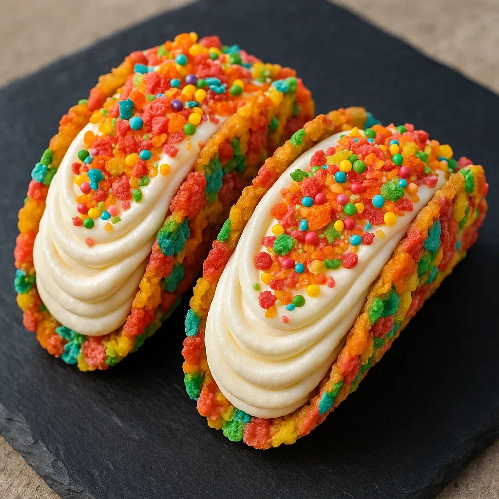 Two colorful cake pops with white frosting.