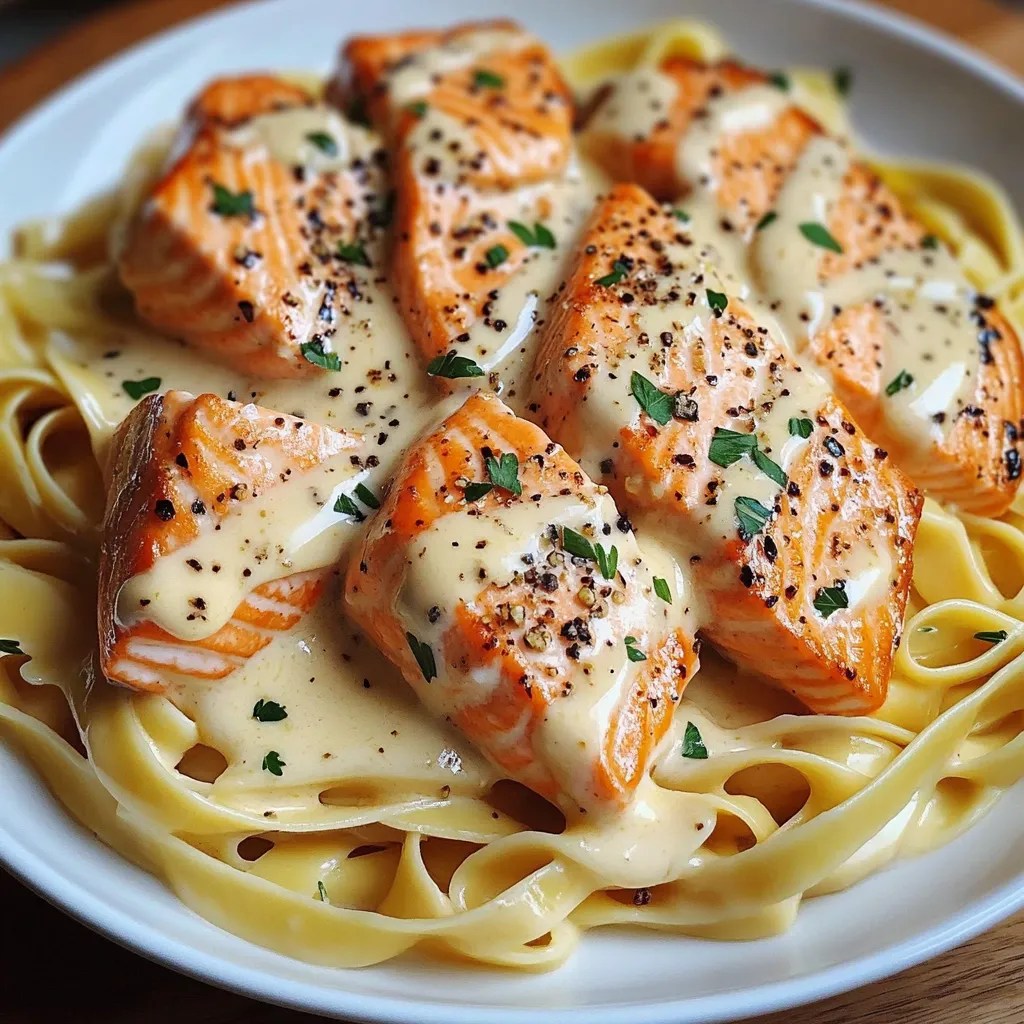 A plate of food with fish and pasta.