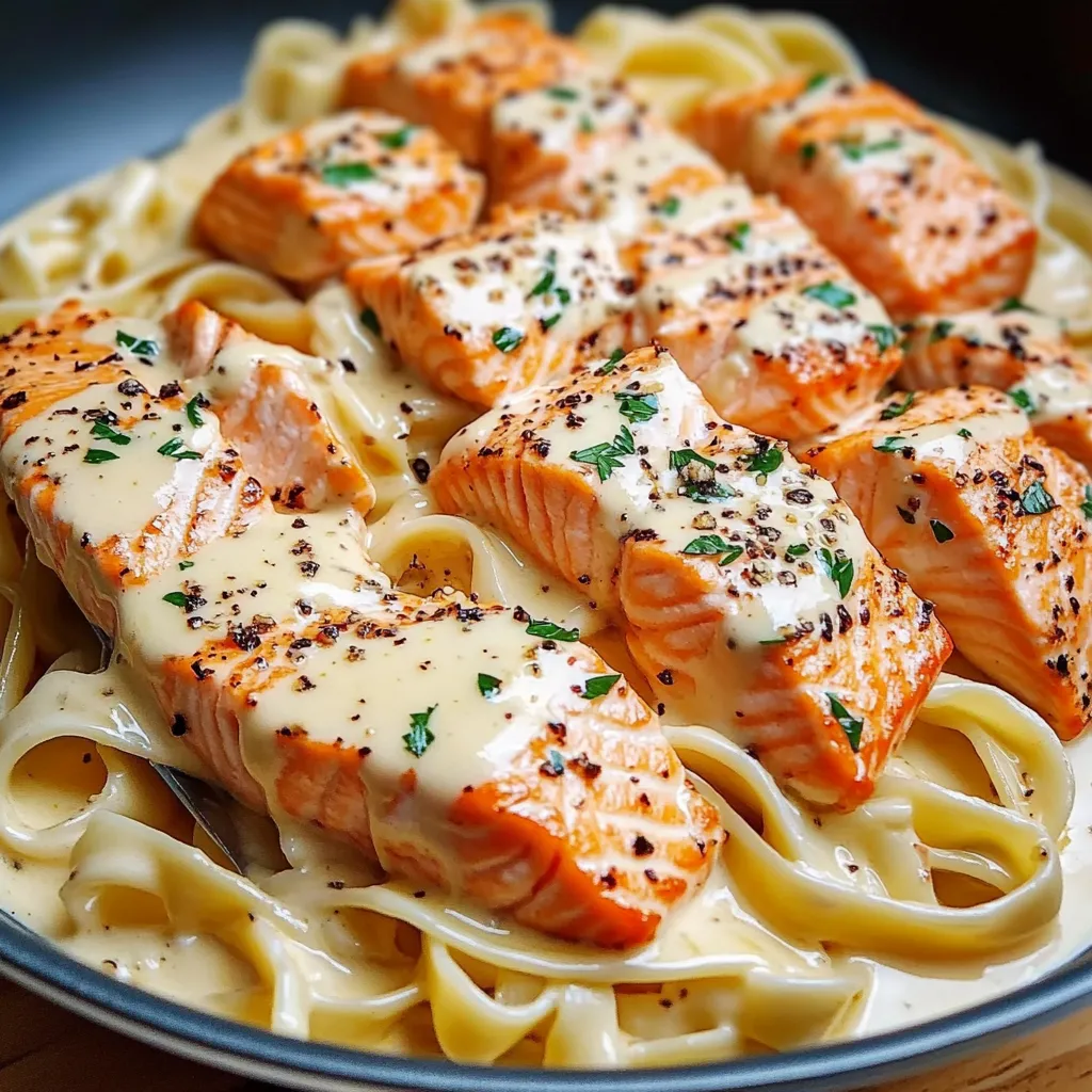 A plate of food with a piece of fish on top.