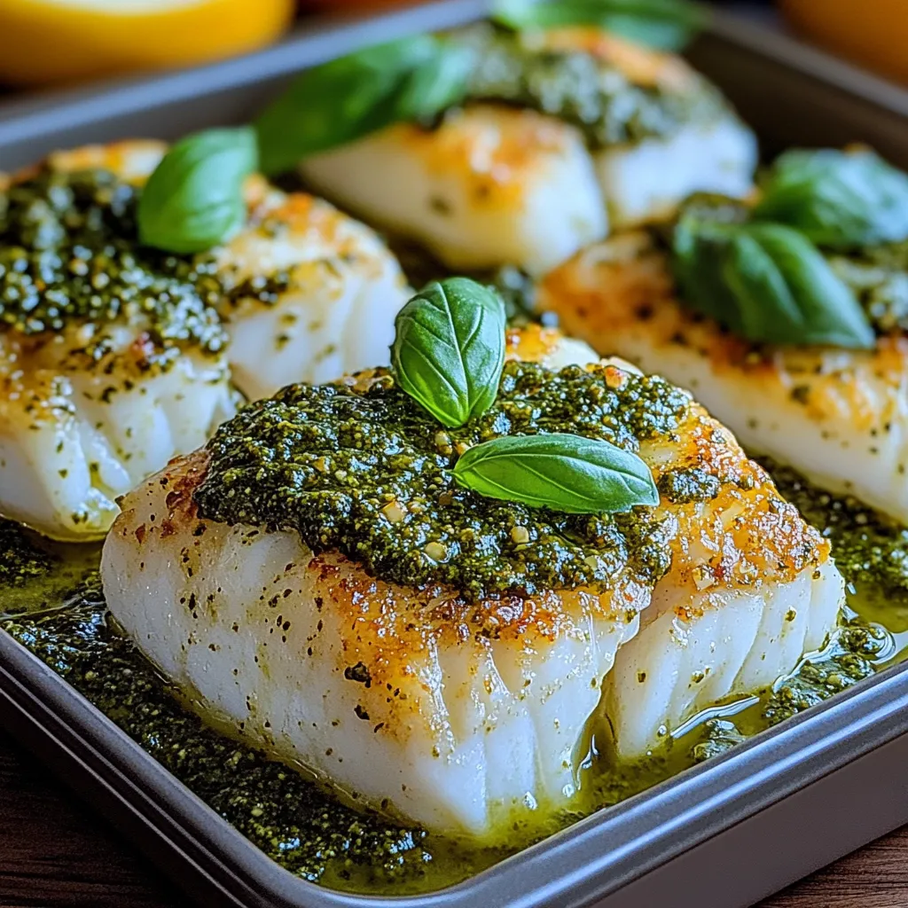 A pan of fish with herbs on top.