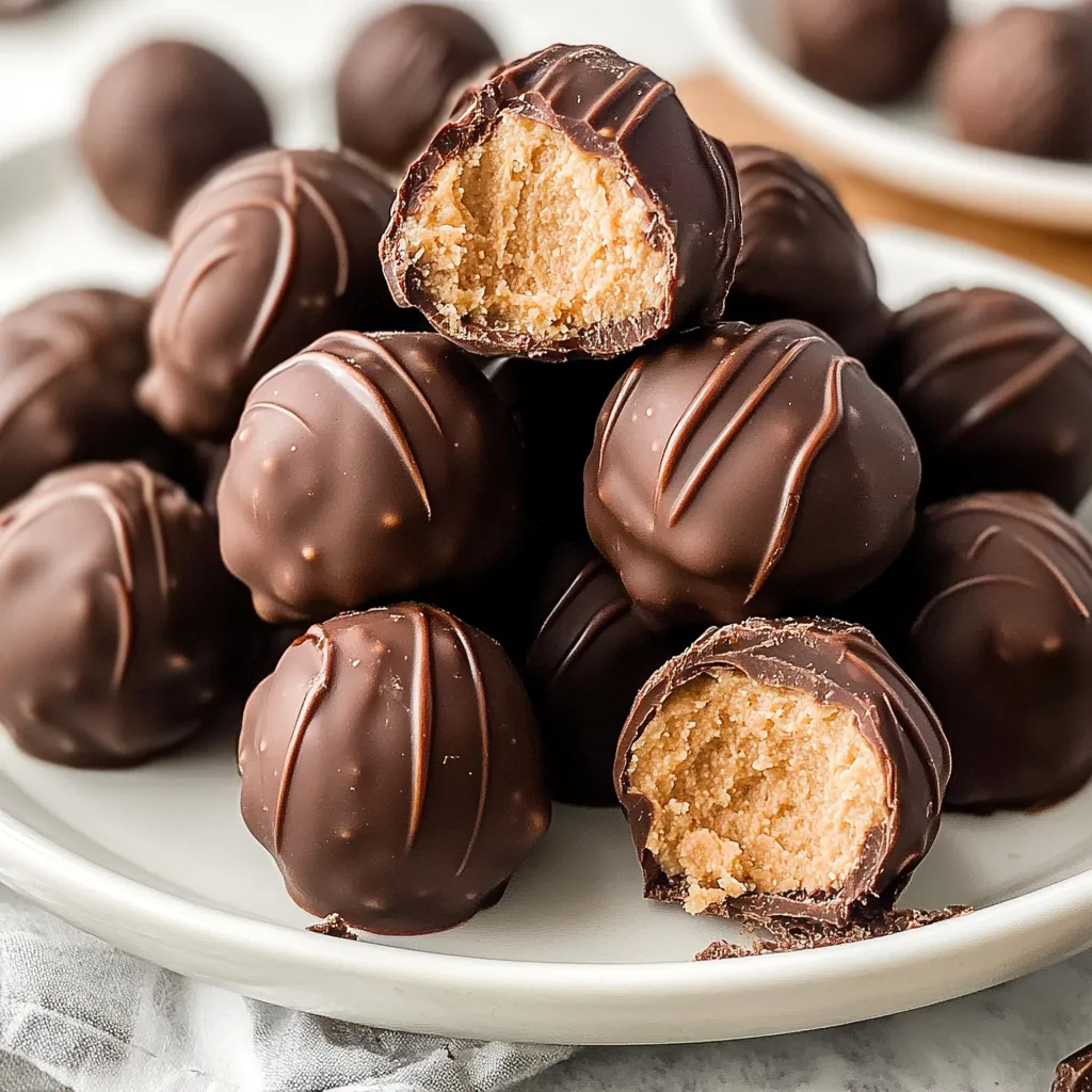 A plate of peanut butter balls.