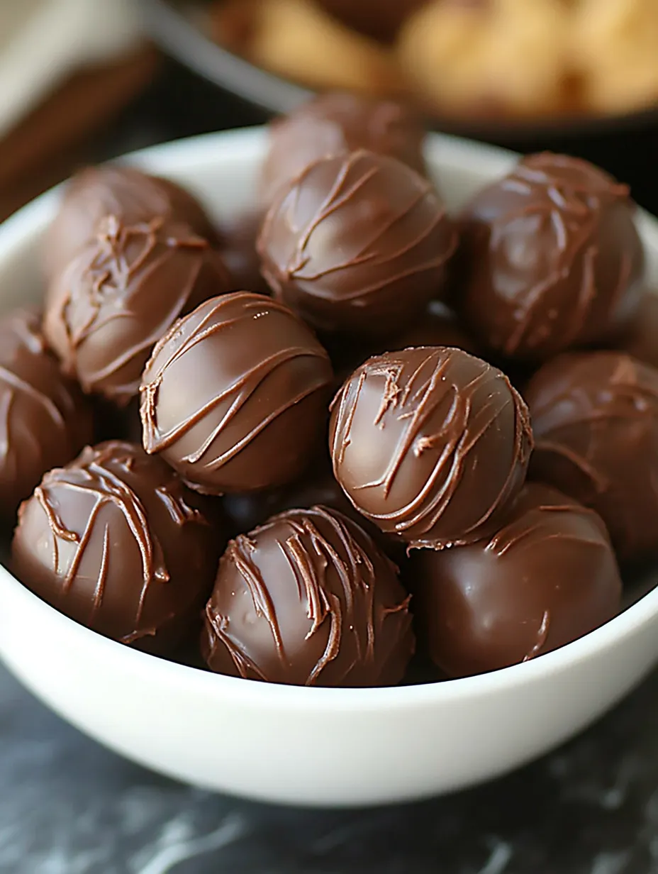 A bowl of peanut butter balls.