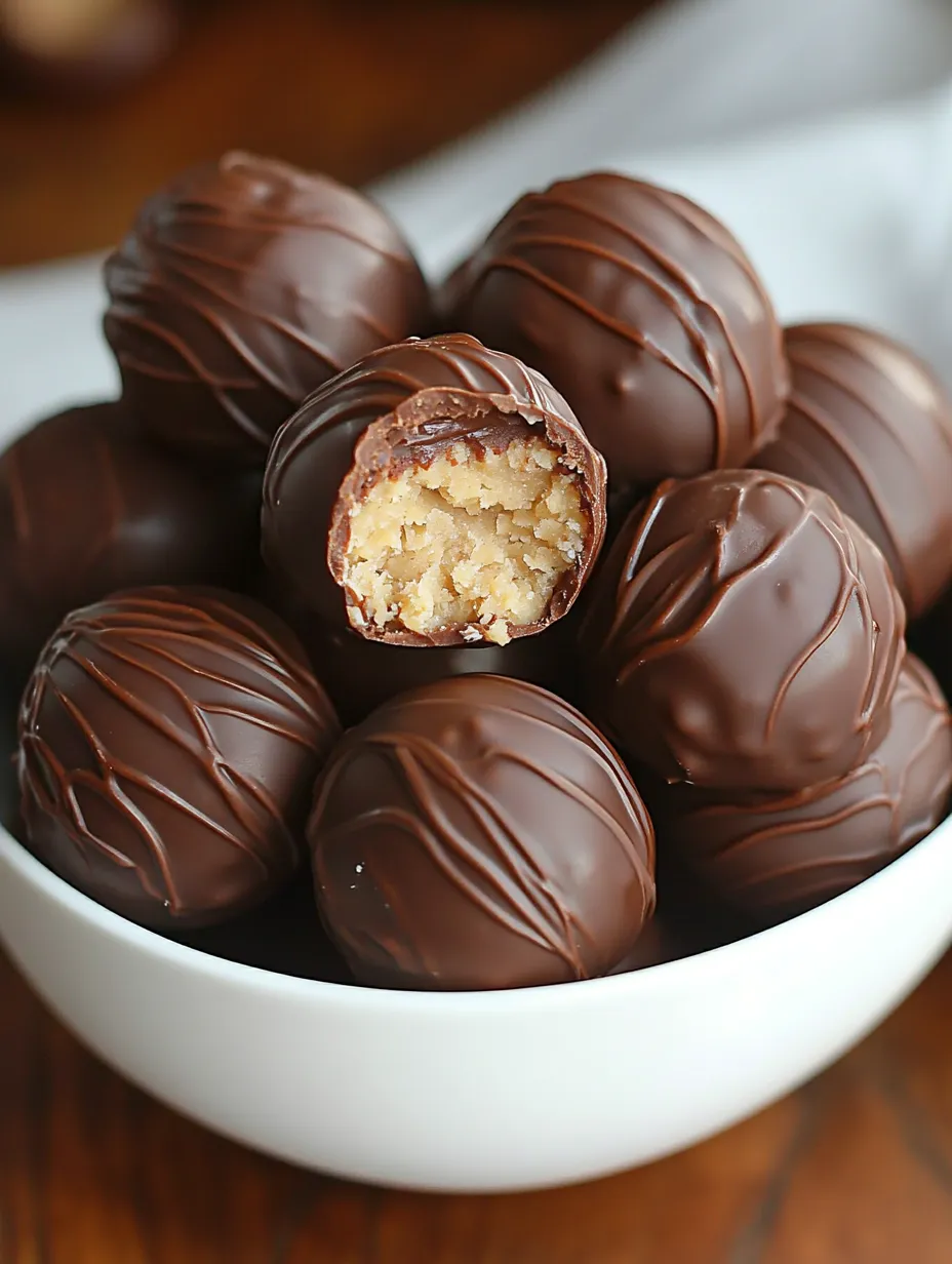 A bowl of peanut butter balls.