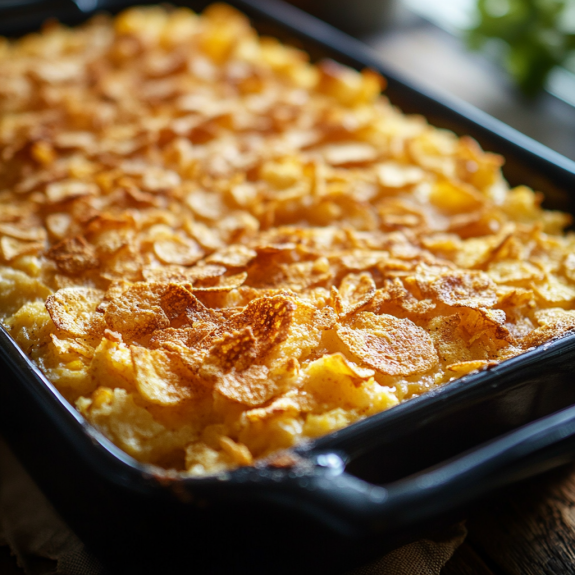 A pan of food with a close up of the food.