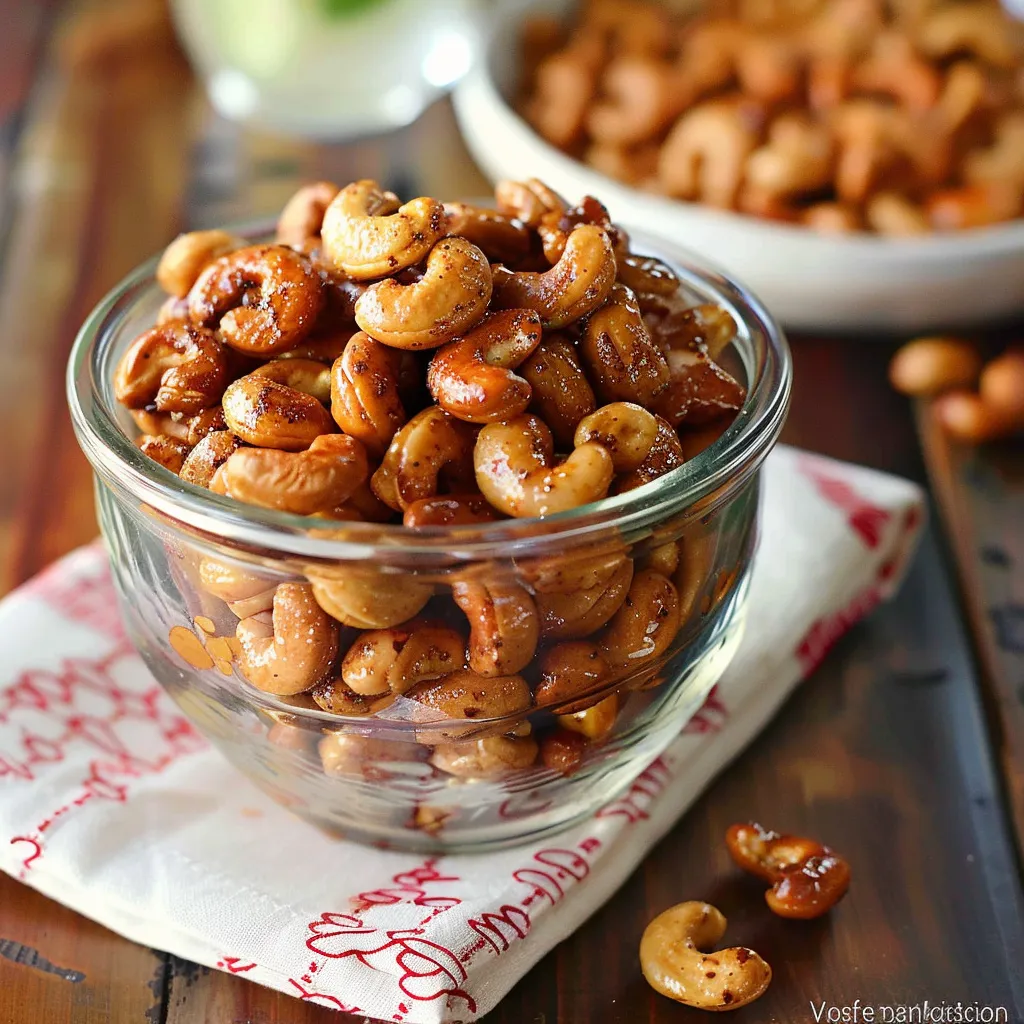 A bowl of nuts on a table.