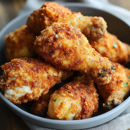 A bowl of fried chicken.