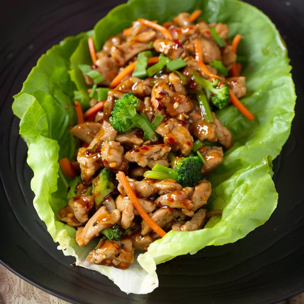 A plate of chicken and vegetables.