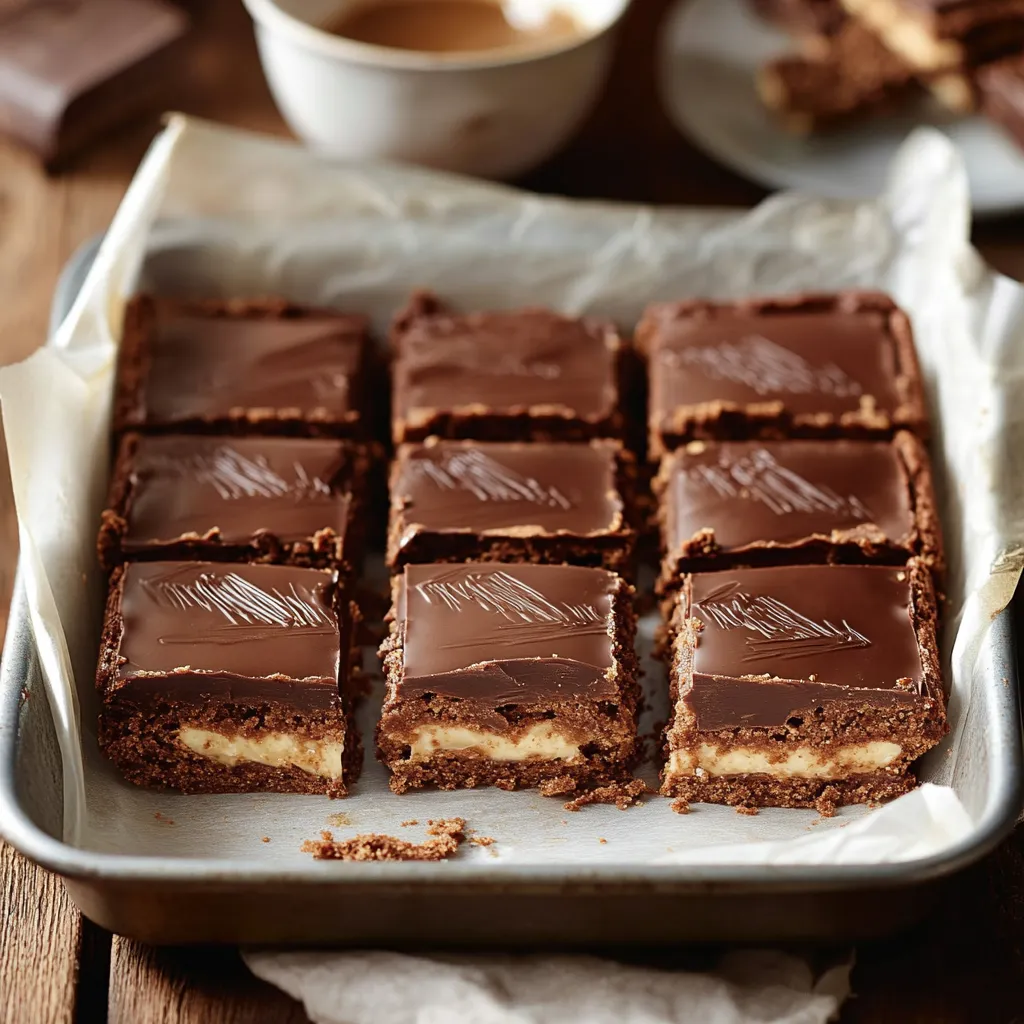 A tray of chocolate desserts.