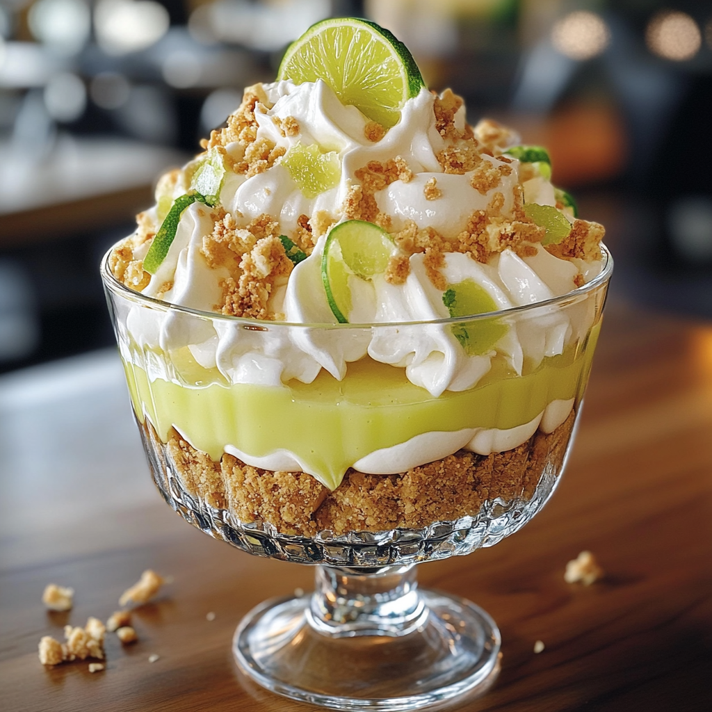 A glass bowl filled with a dessert.