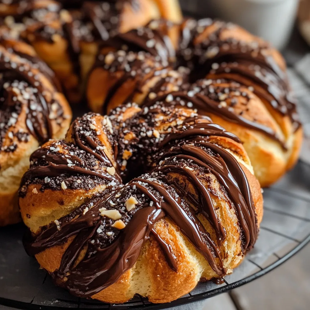 A chocolate covered pastry with nuts.