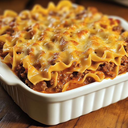 A white bowl filled with a casserole.