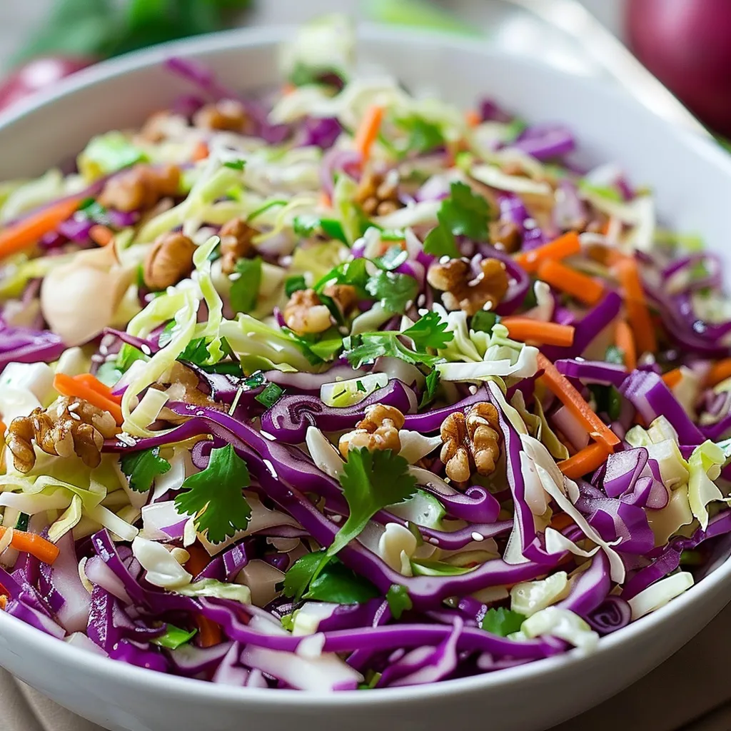 A bowl of cabbage salad.