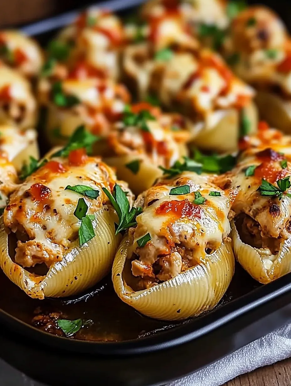 A plate of Cajun Chicken Stuffed Shells.