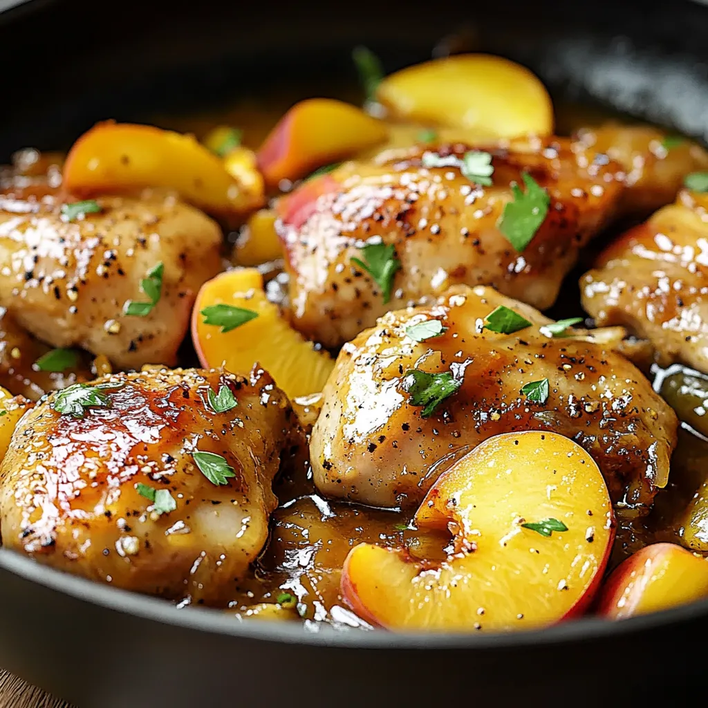 A pan of jalapeno peach chicken.