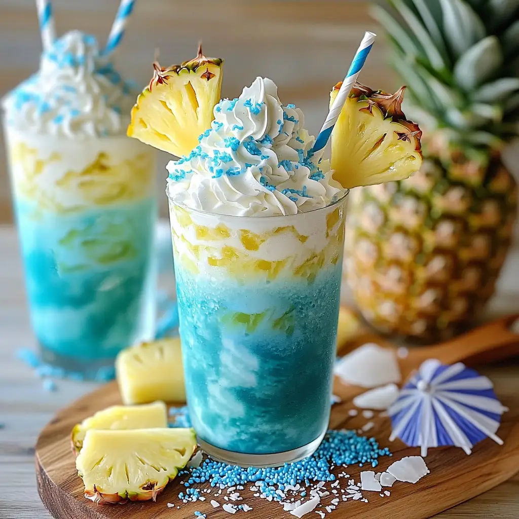 Two Ocean Love Colada Frappuccinos with pineapple and coconut.