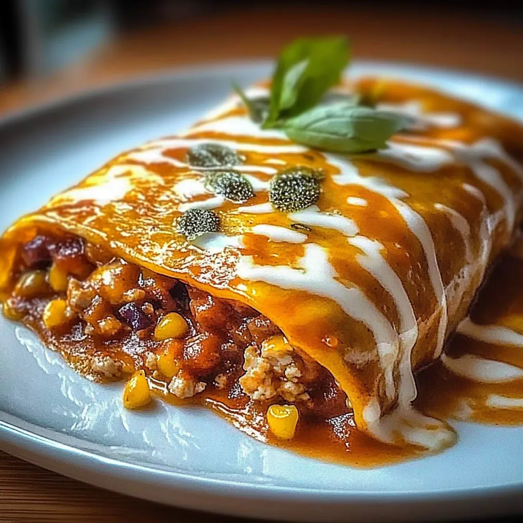 A plate filled with food drizzled in creamy white sauce.