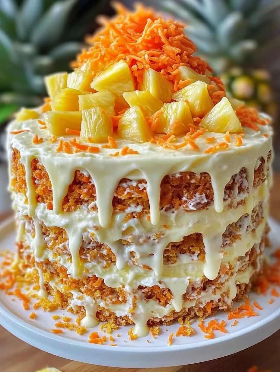 A slice of a Hawaiian carrot pineapple cake.