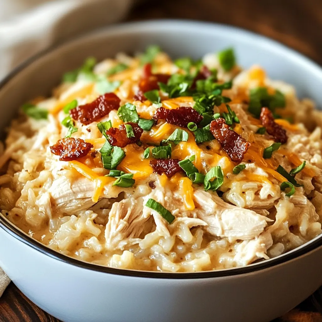 A bowl of rice and chicken.