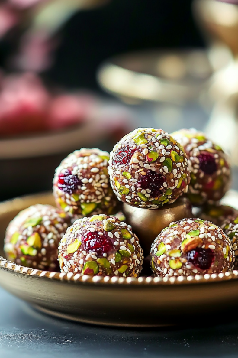 A plate of chocolate covered cherries.