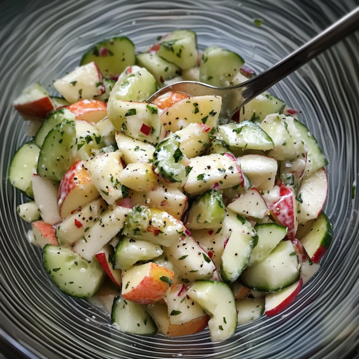 A bowl of vegetables with a spoon in it.