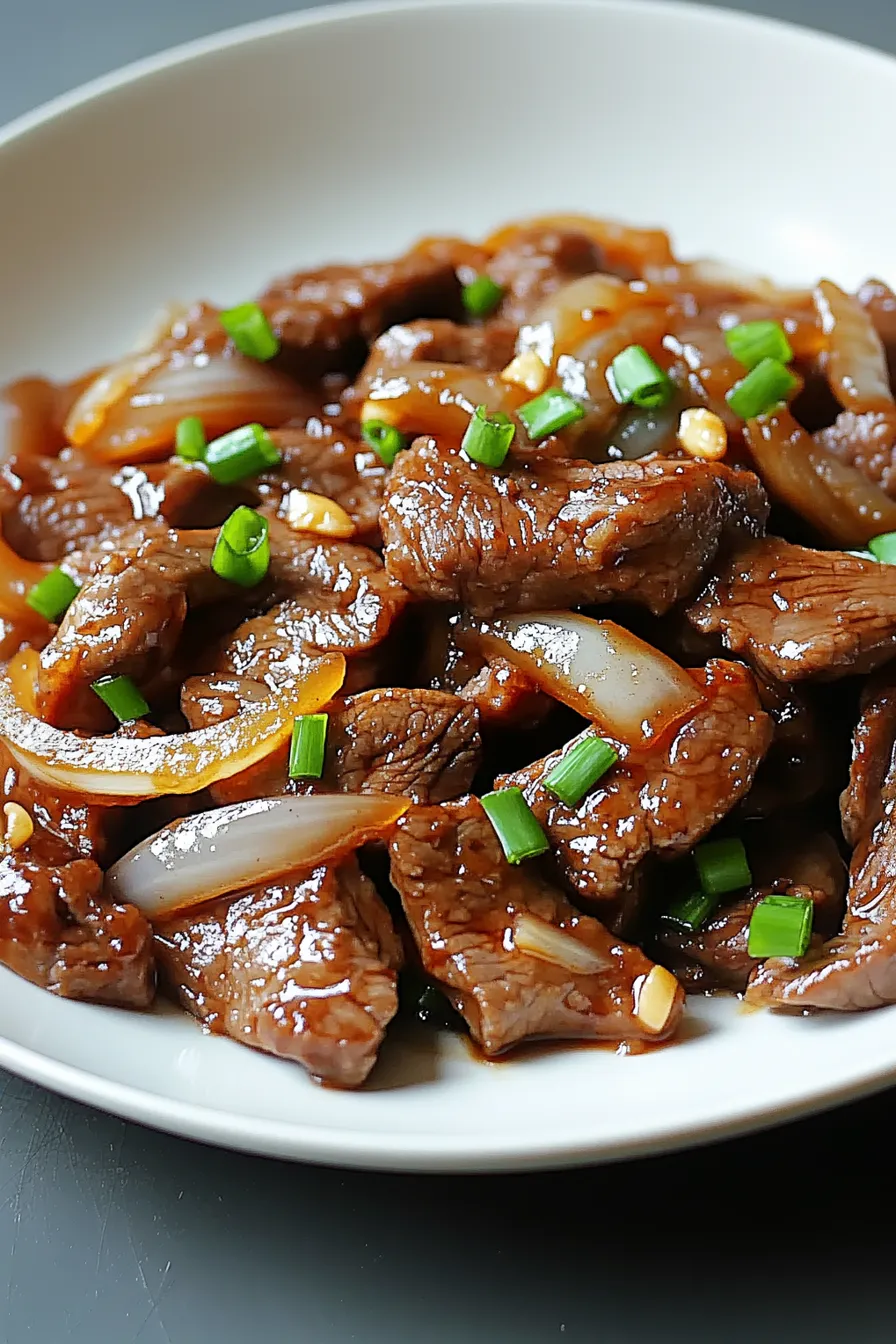 Oyster Sauce Beef and Onion Stir-Fry