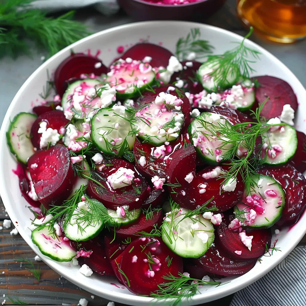 A bowl of food with feta cheese and cucumbers.