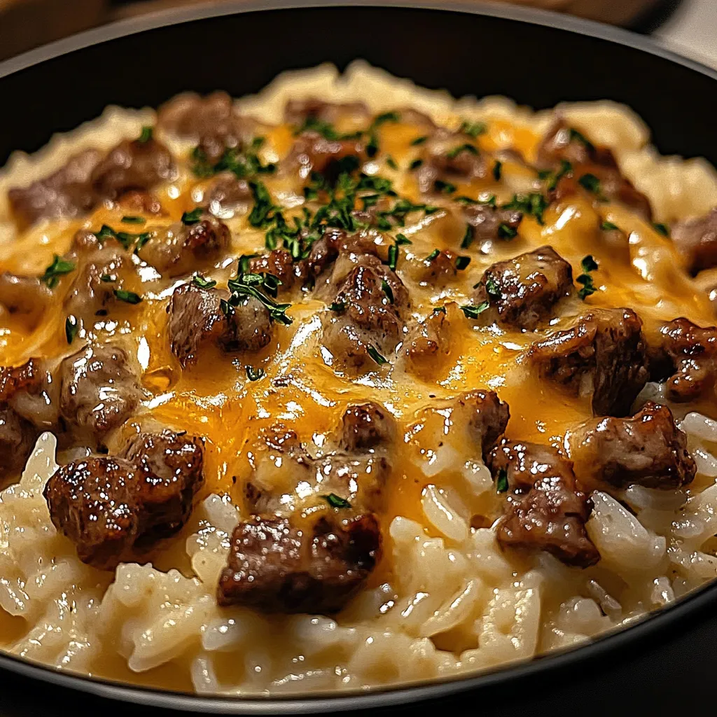 Garlic Butter Beef and Rice