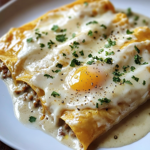 A plate of food with a fried egg on top.