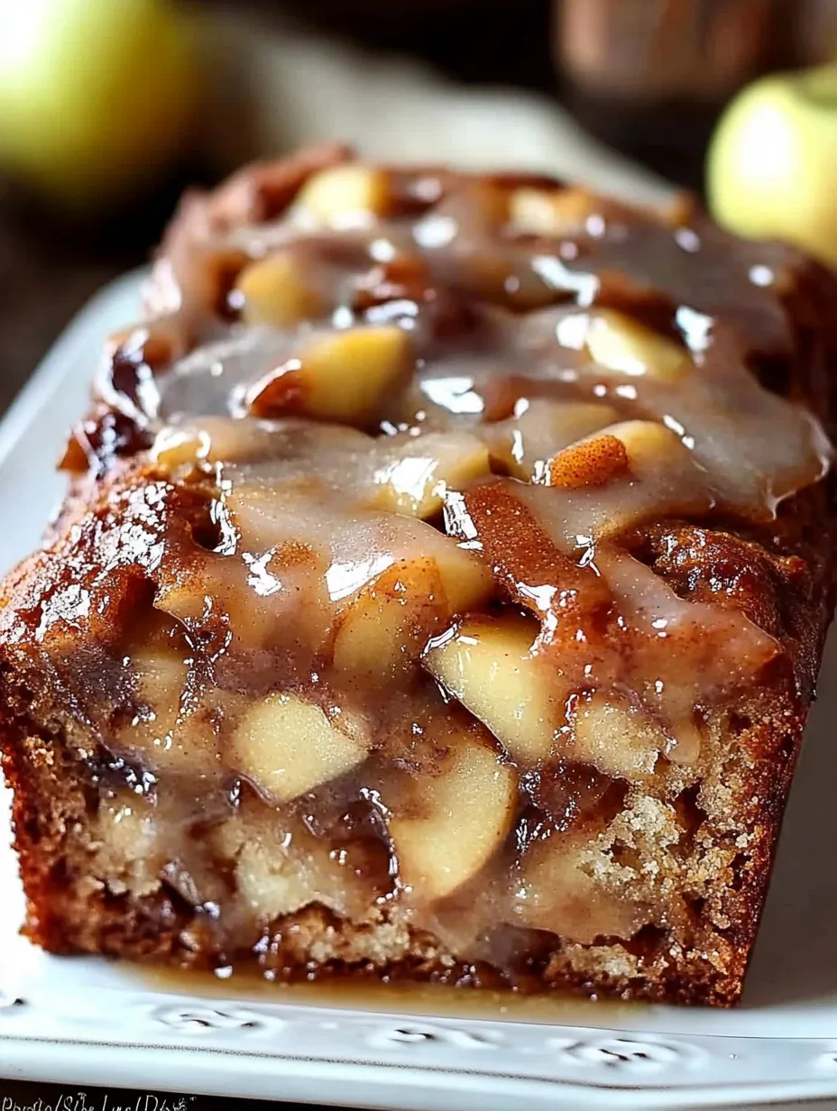 A slice of apple fritter bread.