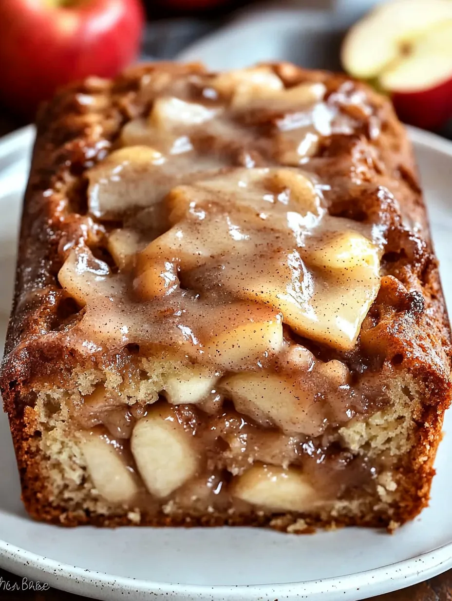 A slice of apple fritter bread.