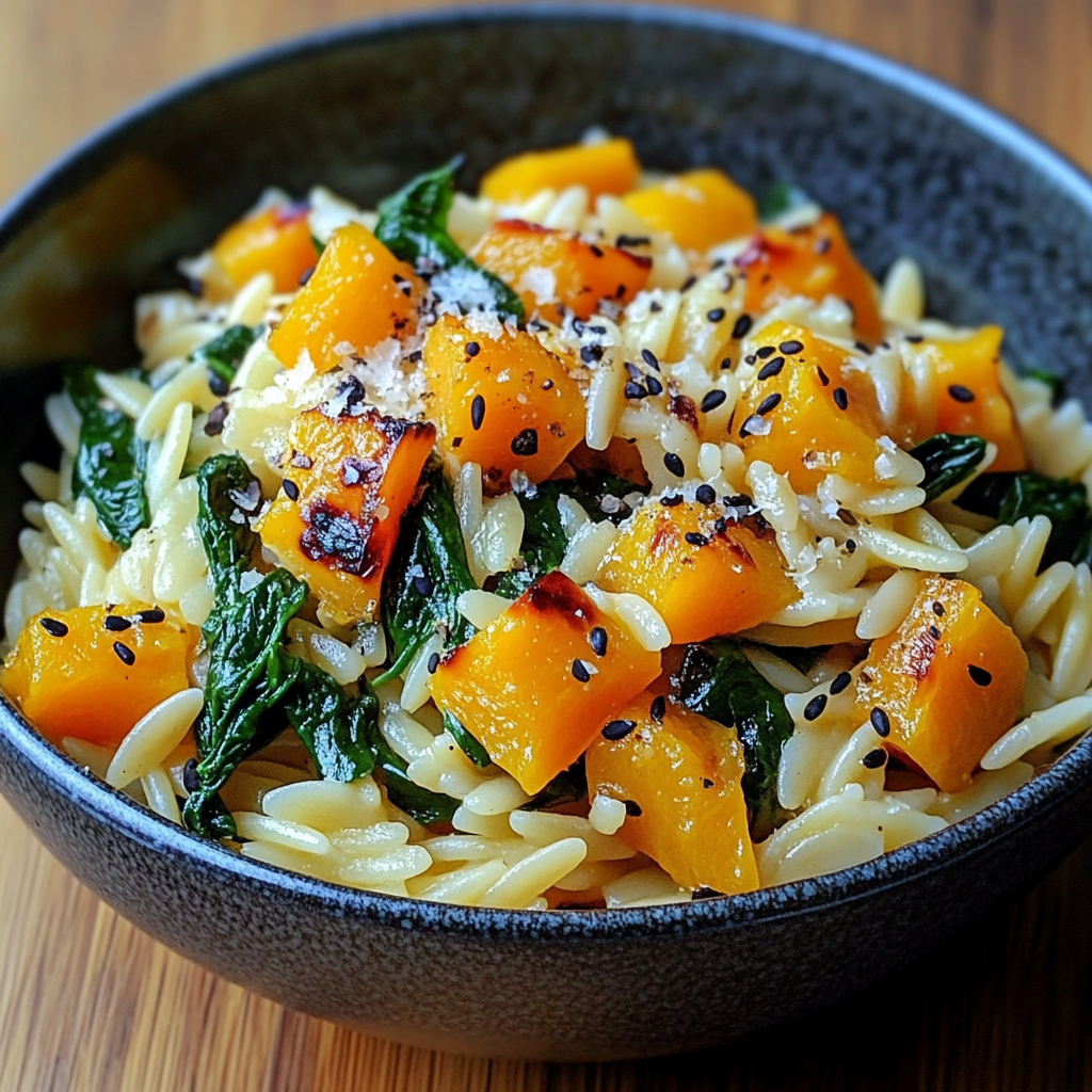 A bowl of pasta with vegetables and cheese, including carrots and spinach.