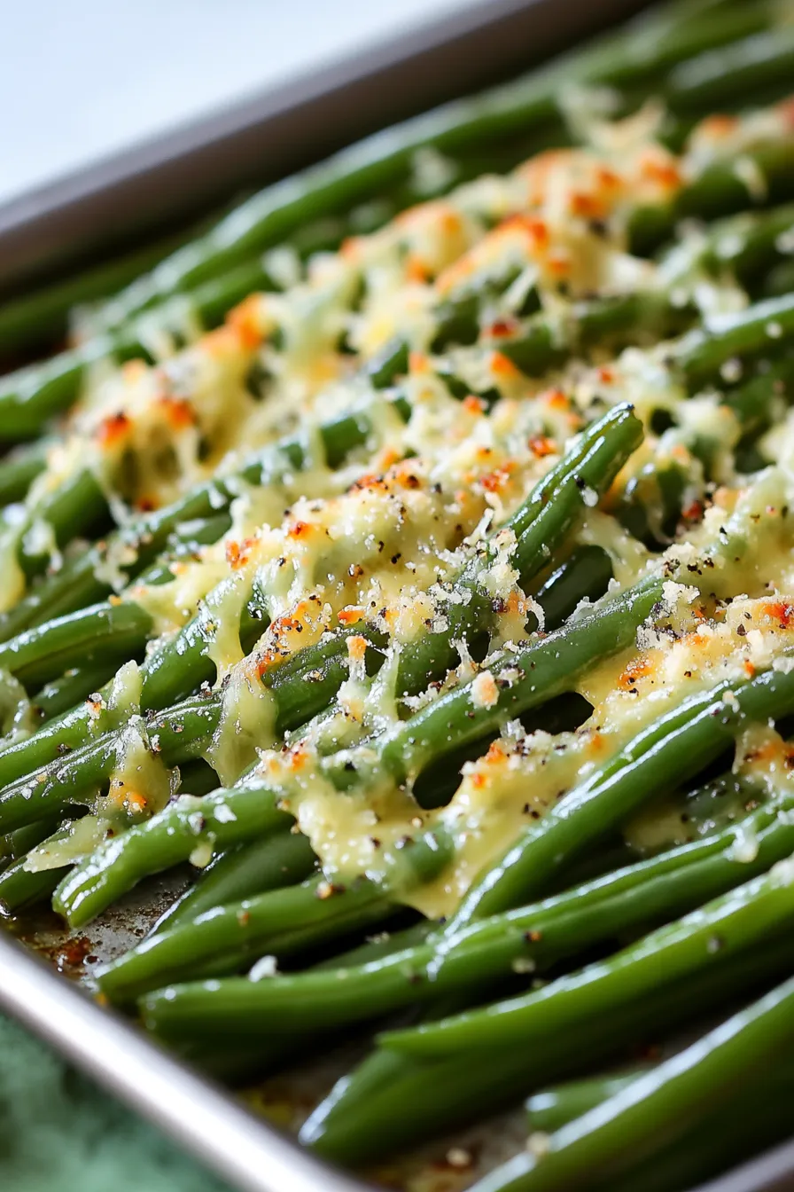 Cheesy Garlic Green Beans