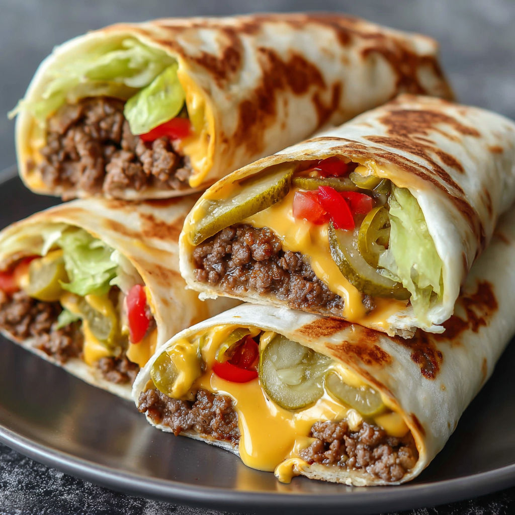 A plate of burritos with cheese and jalapenos.
