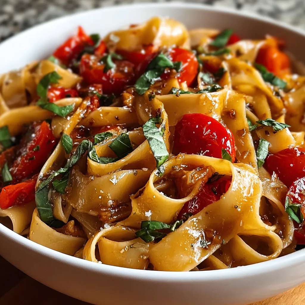 Fiery Italian Drunken Noodles: Rich Pasta Bowl