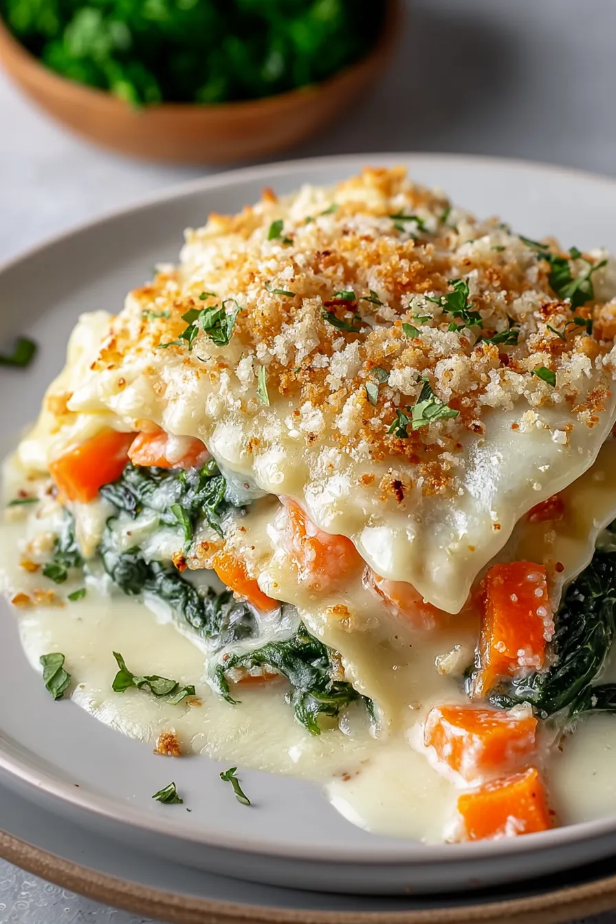 Lazy Day Slow Cooker Vegetable Lasagna