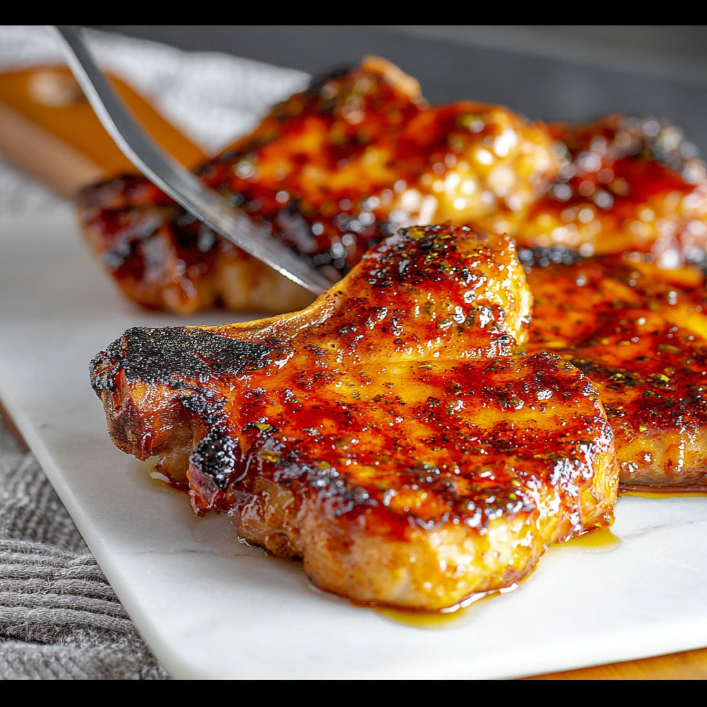A plate of barbecue ribs with a wooden spatula resting on top.
