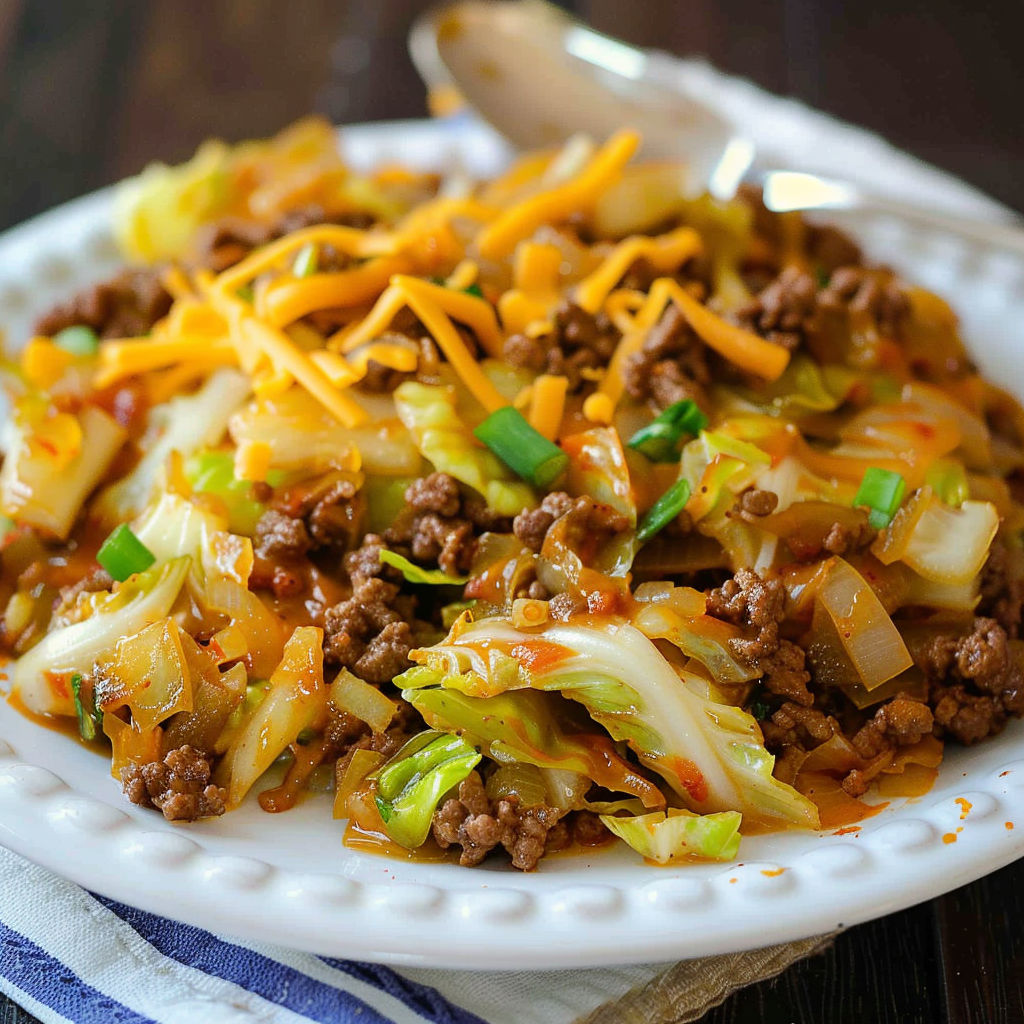A plate of beef and vegetable stir fry with cheese on top.
